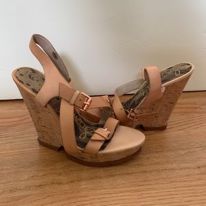 Sam Edelman Nude Wedges